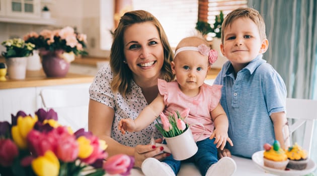 happy-and-loving-mother-and-her-kids