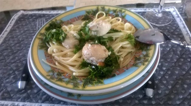 Spaggeti με χτένια