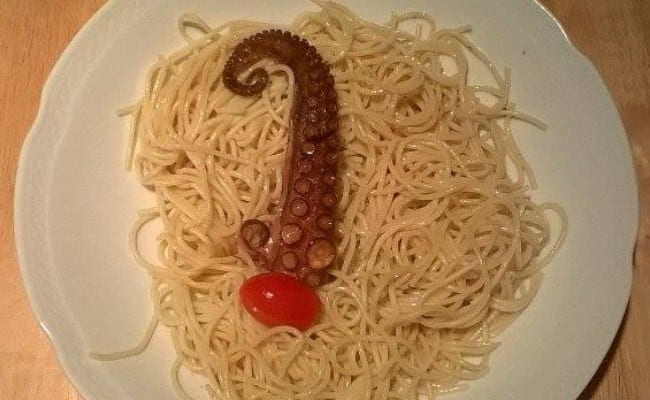 Χταπόδι με σπαγγέτι